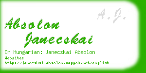 absolon janecskai business card